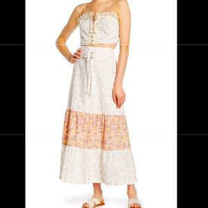 Bcbg dancers maxi skirt and cropped top (2 pc set)